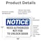 Signmission Need Authorized Key Fob To Unlock Door OSHA Notice Sign, Vinyl Decal, 18in W x 12in L, 2PK OS-2PACK-NS-D-1218-L-15966 - alternate 3